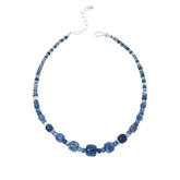 Jay King Sterling Silver Blue Opal Bead Necklace – 18″ + 2¾″ Extender